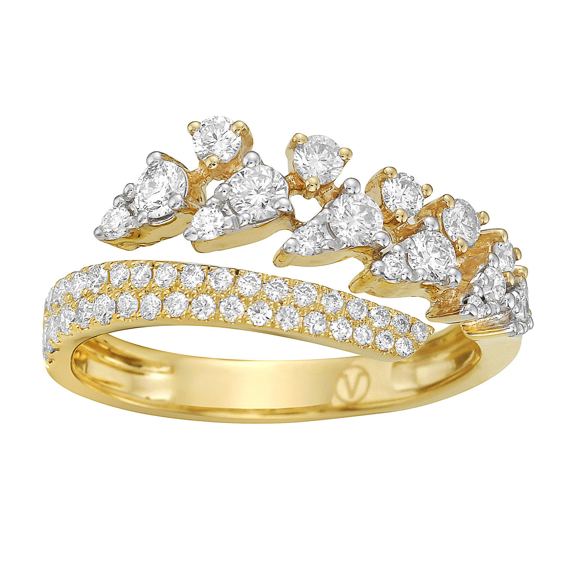 14K Yellow Gold Diamond Wrap Ring