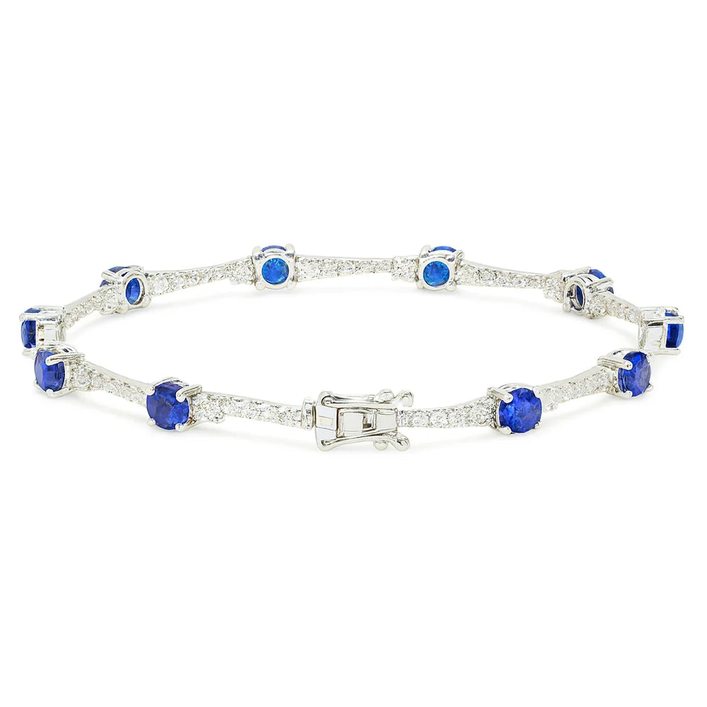 Sapphire & Diamond Link Bracelet